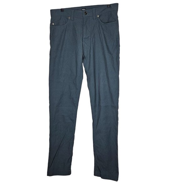Prana Mens Slim Fit Pants 32x32 Recycled‎ Nylon Blend Blue - Picture 1 of 8
